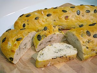 Kürbiskernbaguettes