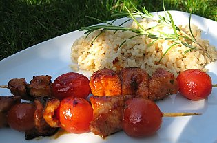 Pikante Tomaten- Hühnchen- Spieße